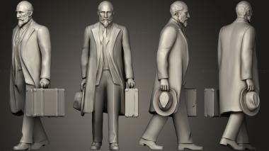 Figurines of people staff passengers03 3d model